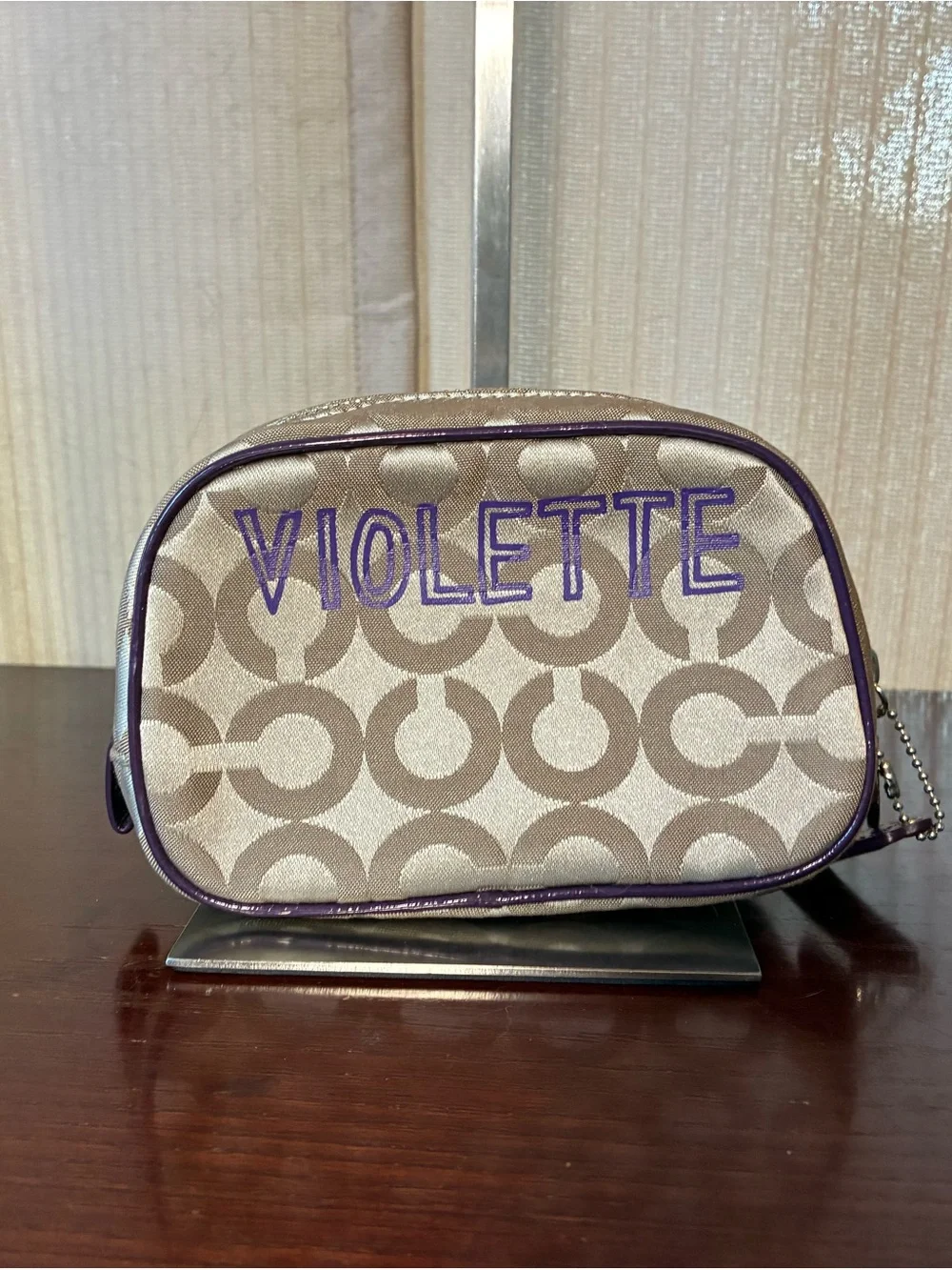 Coach Poppy Chan Violet Cosmetic Pouch